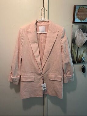 Linen jacket with buttoned cuffs - XS Women | MANGO